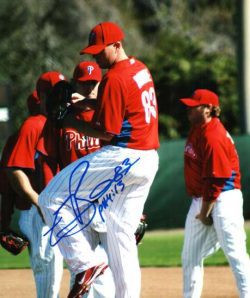 AUTOGRAPHED ED BONINE 8x10 Philadelphia Phillies photo