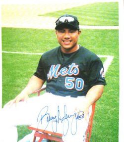 AUTOGRAPHED BENNY AGBAYANI 8x10 New York Mets photo