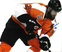 Autographed VILLE LEINO 8X10 photo - Philadelphia Flyers