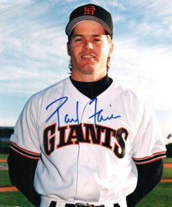 AUTOGRAPHED  PAUL FARIES  San FranciscoGiants Photo