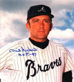 Autographed PHIL NIEKRO 8X10 Atlanta Braves photo