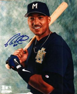 AUTOGRAPHED MARC NEWFIELD photo Milwaukee Brewers
