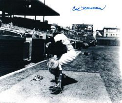 AUTOGRAPHED CAL NEEMAN Chicago Cubs Photo