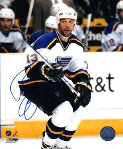 Autographed BILL GUERIN 8X10 St. Louis Blues Photo