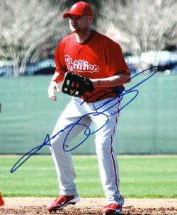 AUTOGRAPHED TAGG BOZIED 8x10 Philadelphia Phillies photo