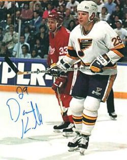 Autographed DARIN KIMBLE 8X10 St. Louis Blues Photo