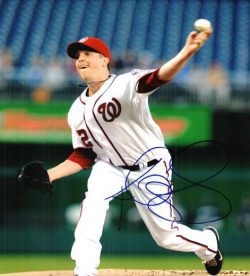 Autographed TOM GORZELANNY 8X10 Washington Nationals Photo