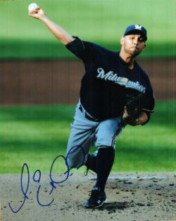 AUTOGRAPHED MARCO ESTRADA photo  Milwaukee Brewers
