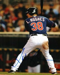 AUTOGRAPHED LUKE HUGHES 8X10 Minnesota Twins photo