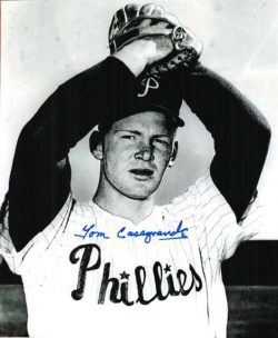 AUTOGRAPHED TOM CASAGRANDE TOM photo  Philadelphia Phillies