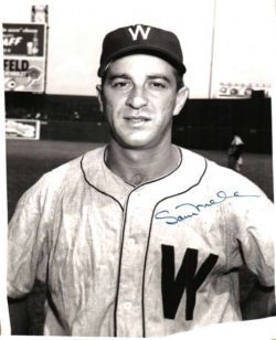 AUTOGRAPHED SAM MELE 8X10 Washington Senators Photo