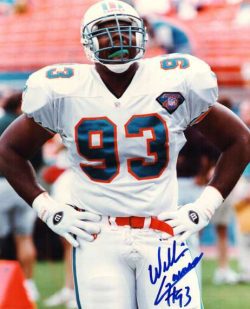 Autographed WILLIE GAINES Miami Dolphins photo