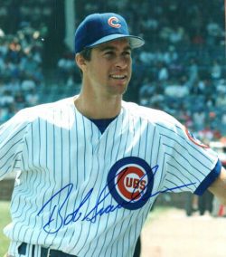 AUTOGRAPHED BOB SCANLAN Chicago Cubs Photo