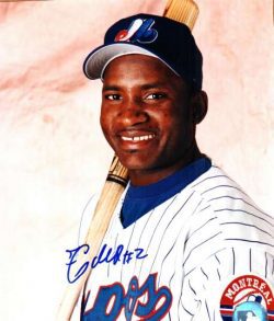 AUTOGRAPHED THOMAS DELAROSA Montreal Expos Photo