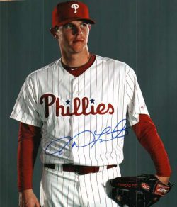 AUTOGRAPHED JUSTIN DEFRATUS 8x10 Philadelphia Phillies photo