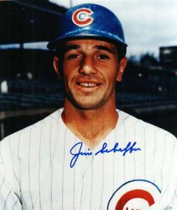 AUTOGRAPHED JIM SCHAFFER Chicago Cubs Photo
