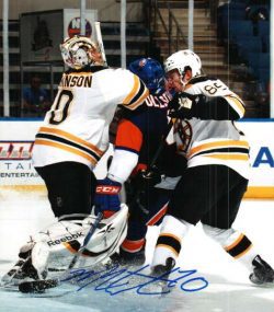 Autographed MIKE HUTCHINSON Boston Bruins  Photo