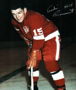 Autographed ANDRE PRONOVOST 8X10 Detroit Red Wings Photo