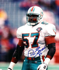 Autographed DION FOXX  Miami Dolphins  photo
