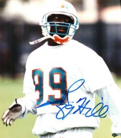Autographed RANDALL HILL Miami Dolphins photo