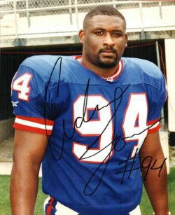 Autographed CEDRIC JONES New York Giants photo