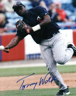 AUTOGRAPHED TOMMY WATKINS- Minnesota Twins photo