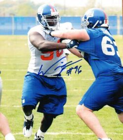 Autographed WILLIAM JOSEPH New York Giants photo