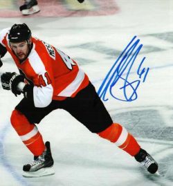 Autographed ANDREJ MESZAROS 8X10 photo - Philadelphia Flyers