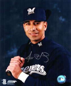 AUTOGRAPHED JOSE HERNANDEZ 8X10 photo  Milwaukee Brewers