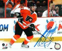 Autographed ANDREJ MESZAROS 8X10 photo - Philadelphia Flyers
