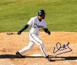 AUTOGRAPHED HERNAN IRIBARREN photo  Milwaukee Brewers