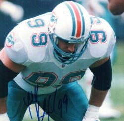 Autographed CHUCK KLINGBEIL  Miami Dolphins  photo