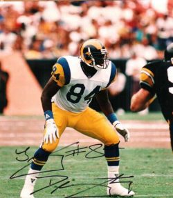 AUTOGRAPHED TROY DRAYTON photo St Louis Rams