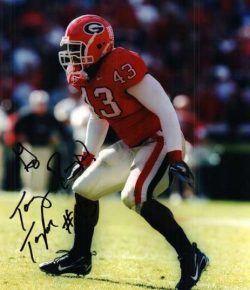 Autographed TONY TAYLOR Georgia Bulldogs Photo