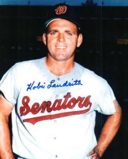 AUTOGRAPHED HOBIE LANDRITH 8x10 Washington Senators Photo