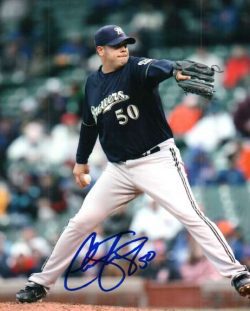 AUTOGRAPHED CHRIS SPURLING photo  Milwaukee Brewers