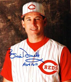 AUTOGRAPHED photo BRIAN DORSETT Cincinnati Reds