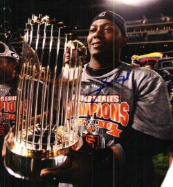 AUTOGRAPHED  EDGAR RENTERIA  San Francisco Giants Photo