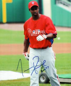 AUTOGRAPHED JUAN PIERRE photo Philadelphia Phillies