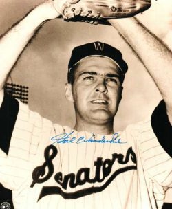 AUTOGRAPHED HAL WOODESHICK photo Washington Senators