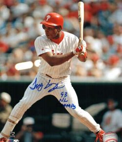 AUTOGRAPHED TONY LONGMIRE  photo  Philadelphia Phillies