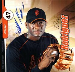 AUTOGRAPHED  FELIX RODRIGUEZ  San Francisco Giants Photo