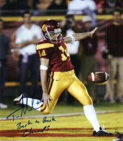 Autographed TOM MALONE USC Trojans Photo