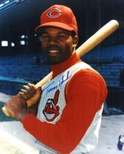 AUTOGRAPHED TOMMY HARPER 8X10 Cleveland Indians Photo