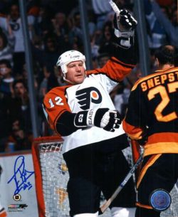 Autographed TIM KERR 8X10 photo - Philadelphia Flyers