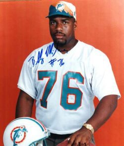 Autographed BILLY MILNER  Miami Dolphins  photo