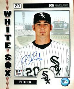 AUTOGRAPHED JON GARLAND 8X10 Chicago White Sox Photo