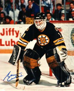 Autographed REJEAN LEMELIN Boston Bruins  Photo