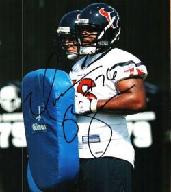 Autographed DUANE BROWN 8X10 Houston Texans photo