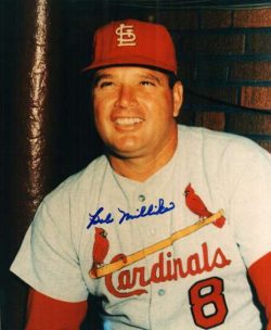 AUTOGRAPHED BOB MILLIKEN 8X10 St. Louis Cardinals photo